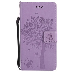 Ueokeird Fashion Pohon Pelindung Berdiri Dompet Dompet Kartu Kredit Pemegang Magnetic Flip Folio TPU Soft Bumper PU Leather Ultra Slim Fit Case Cover untuk Nokia Lumia 650-Intl