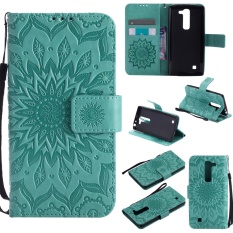 Ueokeird Fashion Sunflower Pelindung Berdiri Dompet Dompet Kartu Kredit Pemegang Magnetic Flip Folio TPU Soft Bumper PU Leather Ultra Slim Fit Case Cover untuk LG G4 MINI-Intl