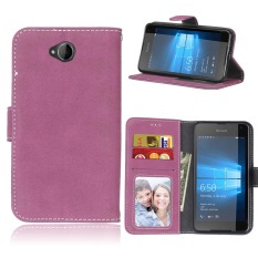 Ueokeird Pelindung Berdiri Dompet Dompet Kartu Kredit Pemegang Magnetic Flip Folio TPU Lembut Bumper Kulit Case Penutup untuk Nokia Microsoft Lumia 650-Intl