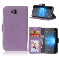 Ueokeird Pelindung Berdiri Dompet Dompet Kartu Kredit Pemegang Magnetic Flip Folio TPU Lembut Bumper Kulit Case Penutup untuk Nokia Microsoft Lumia 650-Intl