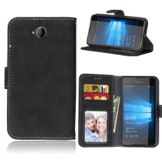 Ueokeird Pelindung Berdiri Dompet Dompet Kartu Kredit Pemegang Magnetic Flip Folio TPU Lembut Bumper Kulit Case Penutup untuk Nokia Microsoft Lumia 650-Intl