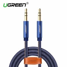 UGREEN 3.5mm untuk 3.5mm Jack Denim Kabel Audio Stereo AUX Kabel untuk Headphone Mobil Ponsel-1 M -Intl