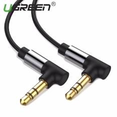 UGREEN 3.5mm Kabel Audio 90 Derajat Sudut Siku untuk Review Mobil headphone MP3 Ponsel-3 M