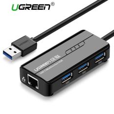 UGREEN Ethernet adaptor Network Adapter USB Gigabit adaptor jaringan 10/100/1000Mbps/1 Gbps dengan port USB 3.0 Hub 3 Nintendo Switch, Wii, Windows Surface Pro, MacBook udara/Retina, iMac Pro, Chromebook dan PC lebih