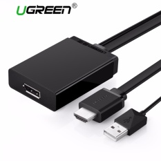 UGREEN HDMI Ke DP, HDMI untuk Menampilkan Converter, 4 K X 2 K Resolusi, HDMI Ke DisplayPort Converter dengan USB Power untuk HDTV, LCD, Monitor Dll-Intl