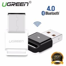 UGREEN Mini USB V 4.0 Dongle CRS Audio Bluetooth Pengadaan Penerima Compatible With Windows PC handphone Pembicara (putih)