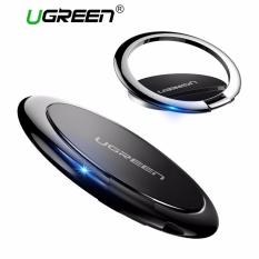 UGREEN Phone Ring Finger Ring Holder untuk IPhone 8 7 360 Degreen Metal Mobile Phone Holder Stand untuk Samsung Galaxy Huawei Tablet Hitam