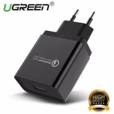 UGREEN Fast Charger for Xiaomi Redmi Qualcomm Charger for Samsung Xiaomi Redmi LG ASUS Zenfone iPhone Vivo Oppo Handphone hp Ponsel USB 3.0 Daya 18 Watt Warna Hitam