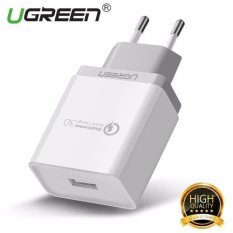 Qualcomm Charger Ponsel Model USB 3.0 Untuk Pengisian Cepat Daya 18W Warna Putih