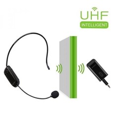 UHF Wireless Microphone Headset Super-powerful Wall-through Headset with 2 in 1 Handheld, Stable Wireless Transmitter for Voice Amplifier, PC,Speaker, Compatible with All AUX Audio Device - intl