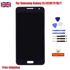 UK Layar LCD Hitam Layar Sentuh Digitizer untuk Samsung Galaxy J3 J320F/P-Intl