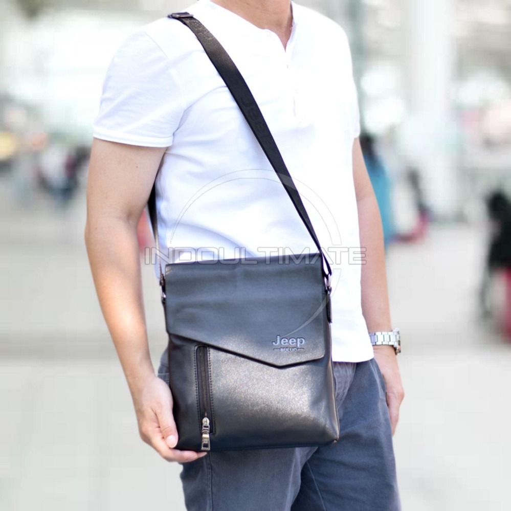 Ultimate Tas Pria 9927-2 - Black / Tas Kerja Selempang / Slempang Import Korea Kecil Batam Traveling Murah