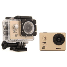 Ultra HD 4 KB WiFi kamera aksi 30 m waterproof Camcorder olahraga (Gold) (Export)