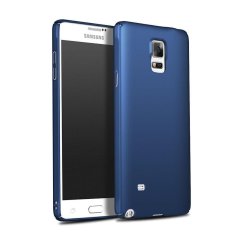 Ultra Slim Fit Shell Hard Plastik Penuh Pelindung Anti-Gores Cover Case untuk IPhone Samsung Galaxy Note 4 (Silky Biru) -Intl