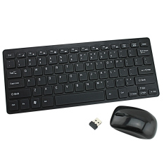 Sangat Tipis Diam Wireless 2.4 GHz mini dan Macam mouse USB Bluetooth Receiver For Ditetapkan With Pc Laptop Android Pintar TV Hitam