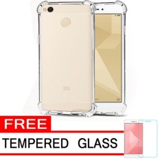 Ultrathin Anti Shock Xiaomi Redmi 4X Softcase Anti Jamur Anti Crack Redmi4x Air Case 0.3mm / Silicone / Soft Case Xiaomi Redmi 4X / Case Hp Redmi 4X Free Temper Glass - Transparant