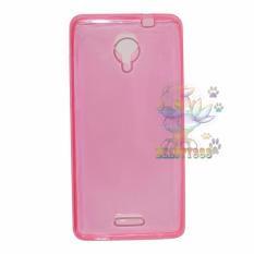 Ultrathin For Andromax L Ultrathin Jelly Air Case 0.3mm Soft Backcase / Silicone / SoftCase / Soft Backcase / Casing Hp - Pink Transparan