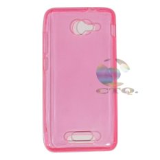 Ultrathin Jelly Case For Andromax B Air Case 0.3mm Soft Backcase / Silicone / SoftCase / Soft Backcase / Casing Hp- Pink Transparan