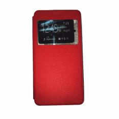 Ume Acer Liquid Jade S55 / Acer S55 Ukuran 5.0 Inch View / Flip Cover / Flipshell / Leather Case / Sarung Case / Sarung Handphone / Sarung HP Acer S55 - Merah