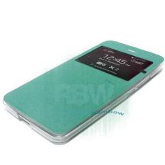 Ume Flip Cover Asus Zenfone Zoom ZX551ML Hijau Tosca / Leather Case Asus Zenfone Zoom View / Flipcover Zenfone ZX551ML Windows View / Dompet Zenfone / Wallet Phone Bag / Phone Case Hp / Sarung Case / Casing Zenfone Zoom ZX551ML - Tosca Green