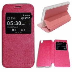 Ume Flip Cover Oppo F1 Selfie Expert A35 Leather Case Sarung / Leather Cover / Flipshell / Flip Cover Kulit Oppo F1 / Dompet Oppo A35 / Sarung Oppo F1 A35 Kulit Sintetis - Pink / Merah Muda