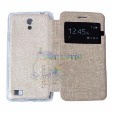 Ume Oppo Joy 3 / Oppo A11W / Oppo A11 View / Flip Cover / Flipshell / Leather Case / Sarung HP / Sarung Oppo Joy 3 - Emas