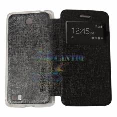Ume Oppo Joy 3 / Oppo A11W / Oppo A11 View / Flip Cover / Flipshell / Leather Case / Sarung HP / Sarung Oppo Joy 3 - Hitam