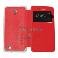Ume Oppo Joy 3 / Oppo A11W / Oppo A11 View / Flip Cover / Flipshell / Leather Case / Sarung HP / Sarung Oppo Joy 3 - Merah