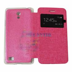 Ume Oppo Joy 3 / Oppo A11W / Oppo A11 View / Flip Cover / Flipshell / Leather Case / Sarung HP / Sarung Oppo Joy 3 - Pink