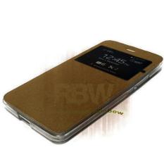 Ume Flip Cover Oppo Joy R1001 Coklat / Leather Case Oppo R1001 View / Flipcover Oppo Joy Windows View / Dompet Oppo / Wallet Phone Bag / Phone Case Hp / Sarung Case / Casing Oppo Joy R1001 - Brown