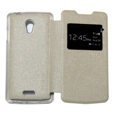 Ume Flip Cover Oppo Joy R1001 Putih / Leather Case Oppo R1001 View / Flipcover Oppo Joy Windows View / Dompet Oppo / Wallet Phone Bag / Phone Case Hp / Sarung Case / Casing Oppo Joy R1001 - White