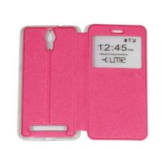 Ume CoolPad Roar Plus / CoolPad Roar + E570 View / Flipshell / Flip Cover / Leather Case / Sarung Case / Sarung HP / Sarung Coolpad Roar Plus - Pink