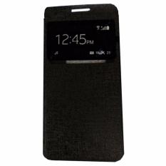 Ume Lenovo P70 Ukuran 5.0 Inch Flipshell / Flip Cover / Leather Case / Sarung Case Lenovo P70 / Sarung HP / Sarung Handphone / View - Hitam