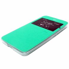 Ume Leather Cover Lenovo A2010 Leather Case Sarung / Flipshell / Flip Cover Kulit / Sarung HP / Flip Cover Lenovo A2010 / Sarung Handphone Kulit Sintetis - Hijau Tosca