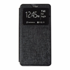 Ume Leather Cover Lenovo A2010 Leather Case Sarung / Flipshell / Flip Cover Kulit / Sarung HP / Flip Cover Lenovo A2010 / Sarung Handphone Kulit Sintetis - Hitam / Black