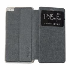 Ume Leather Cover Lenovo Vibe K5 / Lenovo K5 Leather Case Sarung / Flipshell / Flip Cover Kulit / Sarung HP / Flip Cover Lenovo Vibe K5 / Lenovo K5 / Sarung Handphone Kulit Sintetis - Silver
