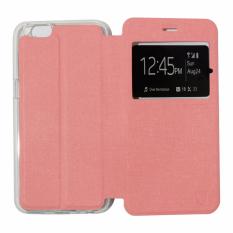 Ume Leather Cover Oppo A39 Leather Case Sarung / Flipshell / Flip Cover Kulit / Sarung HP / Flip Cover Oppo A39 / Sarung Handphone Kulit Sintetis - Pink Muda / Pink Peach