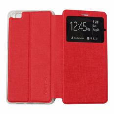 Ume Leather Cover Oppo Neo 5 A31 / Oppo A31T Leather Case Sarung / Flipshell / Flip Cover Kulit / Sarung HP / Flip Cover Oppo Neo 5 A31 / Oppo A31T / Sarung Handphone Kulit Sintetis - Merah / Red