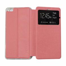 Ume Leather Cover Oppo Neo 5 A31 / Oppo A31T Leather Case Sarung / Flipshell / Flip Cover Kulit / Sarung HP / Flip Cover Oppo Neo 5 A31 / Oppo A31T / Sarung Handphone Kulit Sintetis - Pink Muda / Pink Peach