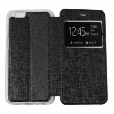 Ume Leather Cover Oppo Neo 7 A33 Leather Case Sarung / Flipshell / Flip Cover Kulit / Sarung HP / Flip Cover Oppo Neo 7 A33 / Sarung Handphone Kulit Sintetis - Hitam / Black