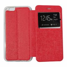Ume Leather Cover Oppo Neo 7 A33 Leather Case Sarung / Flipshell / Flip Cover Kulit / Sarung HP / Flip Cover Oppo Neo 7 A33 / Sarung Handphone Kulit Sintetis - Merah / Red
