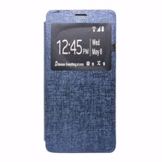 Ume Leather Cover Samsung Galaxy A8 A800 Leather Case Sarung / Flipshell / Flip Cover Kulit / Sarung HP / Flip Cover Samsung Galaxy A8 A800 / Sarung Handphone Kulit Sintetis - Biru Tua / Navy