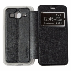 Ume Leather Cover Samsung Galaxy Ace 4 G313 Leather Case Sarung / Flipshell / Flip Cover Kulit / Sarung HP / Flip Cover Samsung Galaxy Ace 4 G313 / Sarung Handphone Kulit Sintetis - Hitam / Black