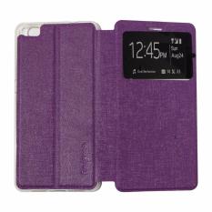 Ume Leather Cover Vivo Y55 Leather Case Sarung / Flipshell / Flip Cover Kulit / Sarung HP / Flip Cover Vivo Y55 / Sarung Handphone Kulit Sintetis - Ungu / Purple