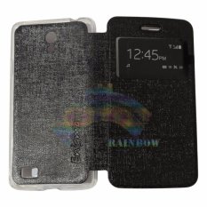 Ume Oppo Joy 3 / Oppo A11W / Oppo A11 View / Flip Cover / Flipshell / Leather Case Oppo A11 / Sarung Case / Sarung Handphone Kulit Sintetis / Sarung HP Oppo Joy 3 - Hitam