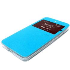 Ume Oppo R1001 joy / R1011 Flip Cover / Flip Shell / Leather Case / Sarung HP / View - Biru Muda