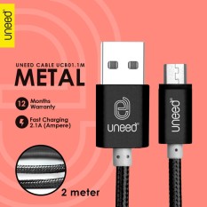 UNEED Metal Quick Charge & Data Cable 2M Micro USB - Original