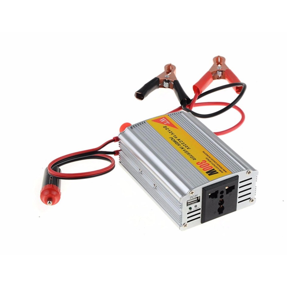 Unique Car Power Inverter 300W - 300W Inverter Power DC 12V ke AC 220V Cigarette Lighter 5V Port Charger USB