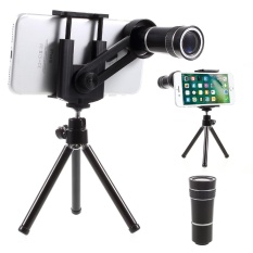 Universal 10X Mobile Phone Telescope Camera Lens with Tripod, Phone Clamp Range: 55 - 85mm - intl