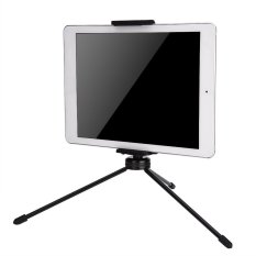 Universal 2 In 1 Kamera Stand Klip Bracket Tripod Holder Telepon Tablet Holder Gunung Hitam